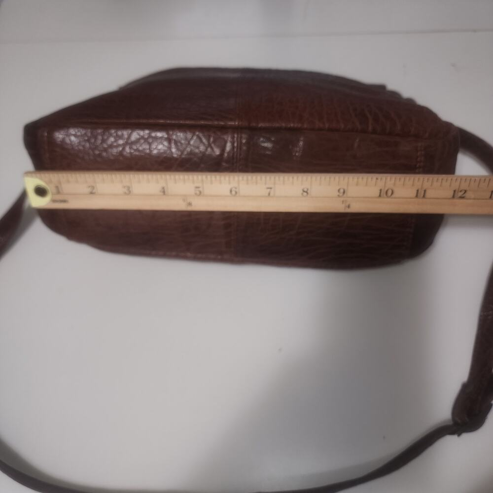 vintage Wilsons Leather brown textured messenger crossbody bag - Picture 5 of 14